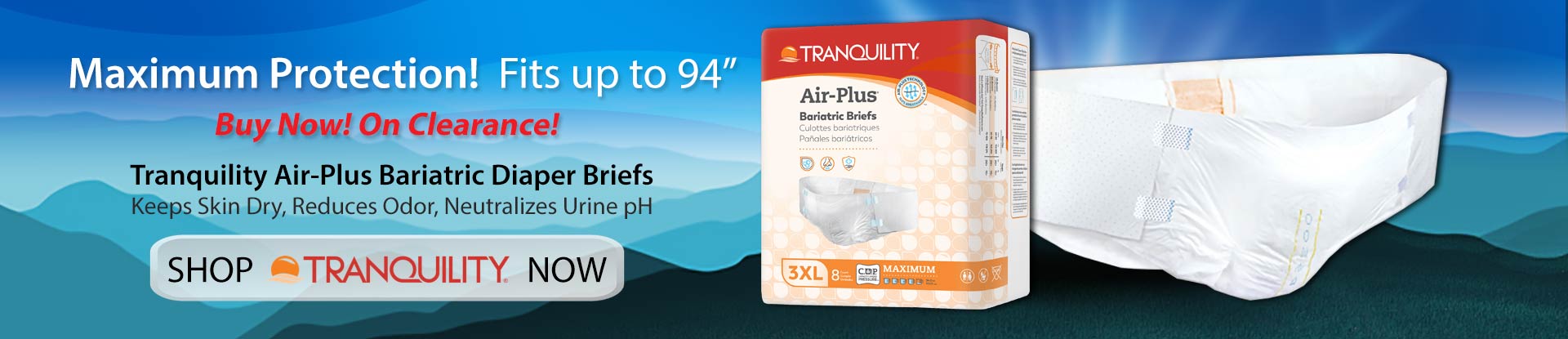 Super Sale for Tranquility ATN Bariatric Briefs Size 3XL