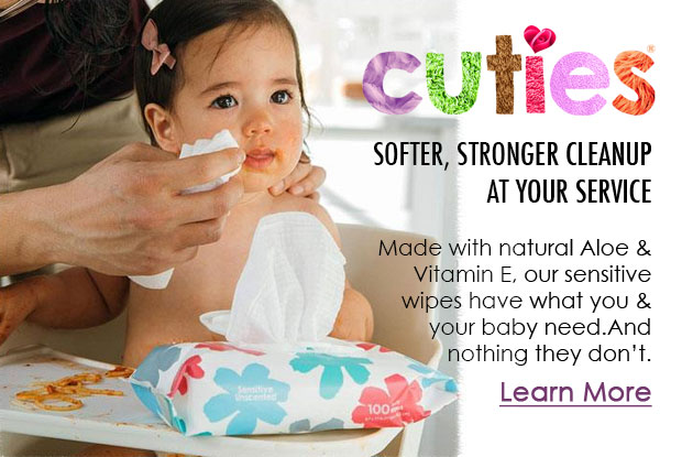 Cuties Complete Care Sensitive Baby Wipes